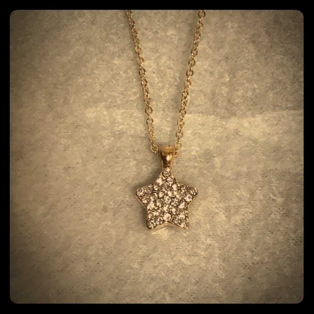Crystal Gold Star Necklace